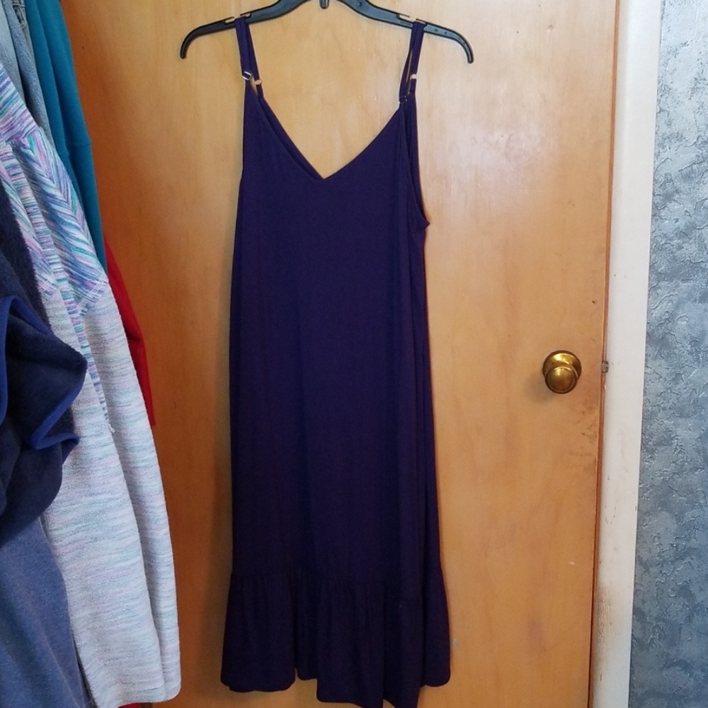 Dark royal blue spaghetti strap dress. Large